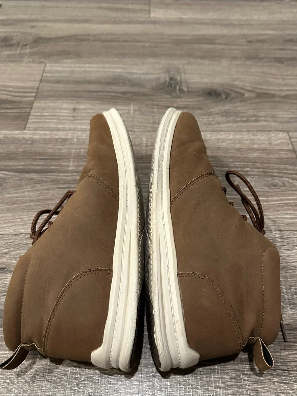 Perry Ellis Portfolio Brown Chukka Suede Style Boots Size 9 1/2
